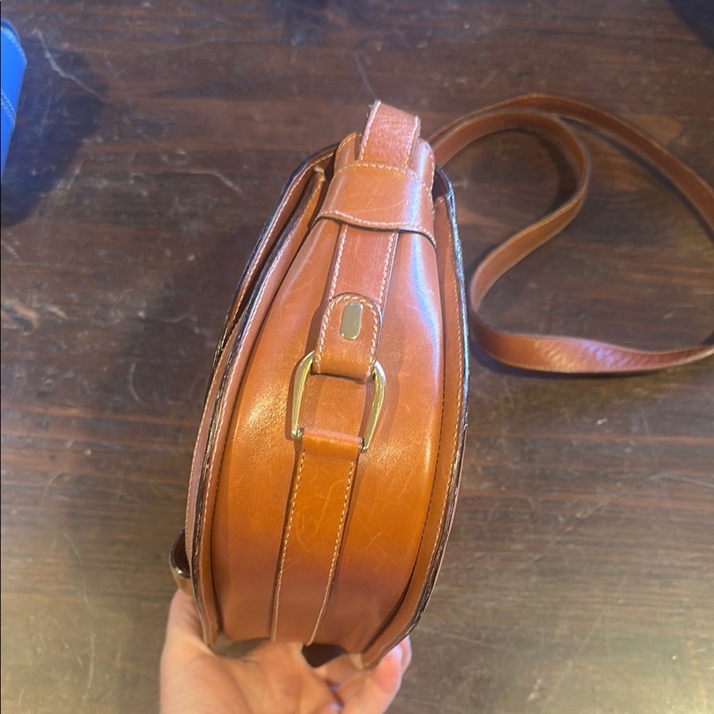 Venice Simpson Orient express Brown Leather and Canvas Shoulder Bag - Picture 4 of 8